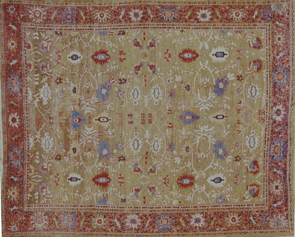 Antique sultan abad Carpet - # 9199