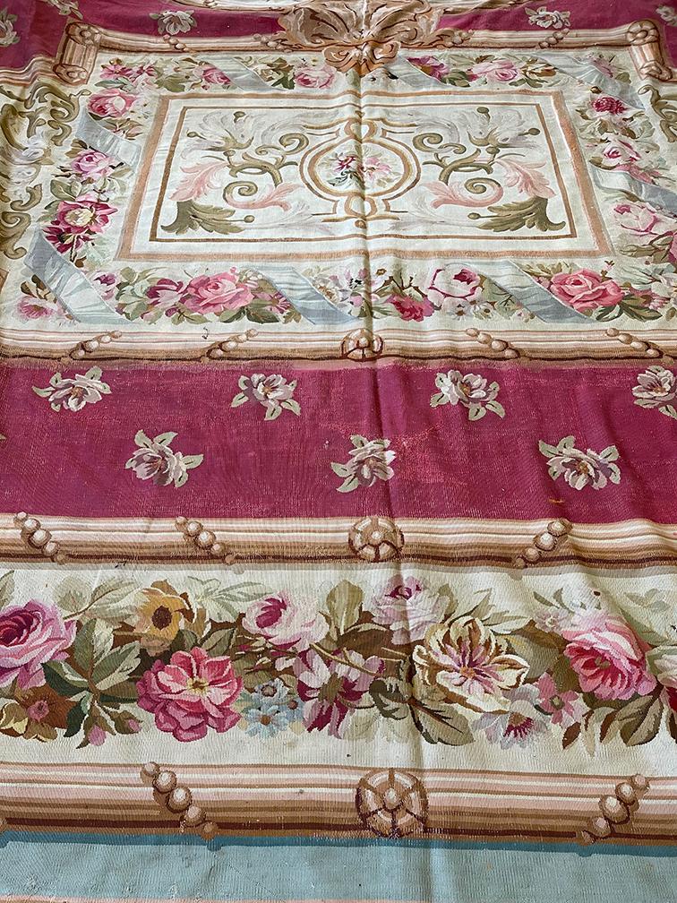 Antique aubusson Carpet - # 78275