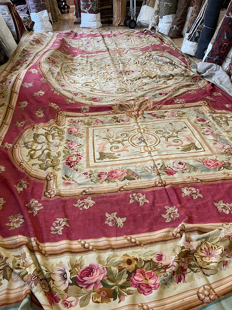 Antique aubusson Carpet - # 78275