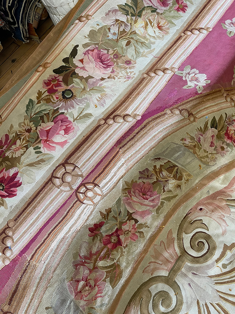 Antique aubusson Carpet - # 78275