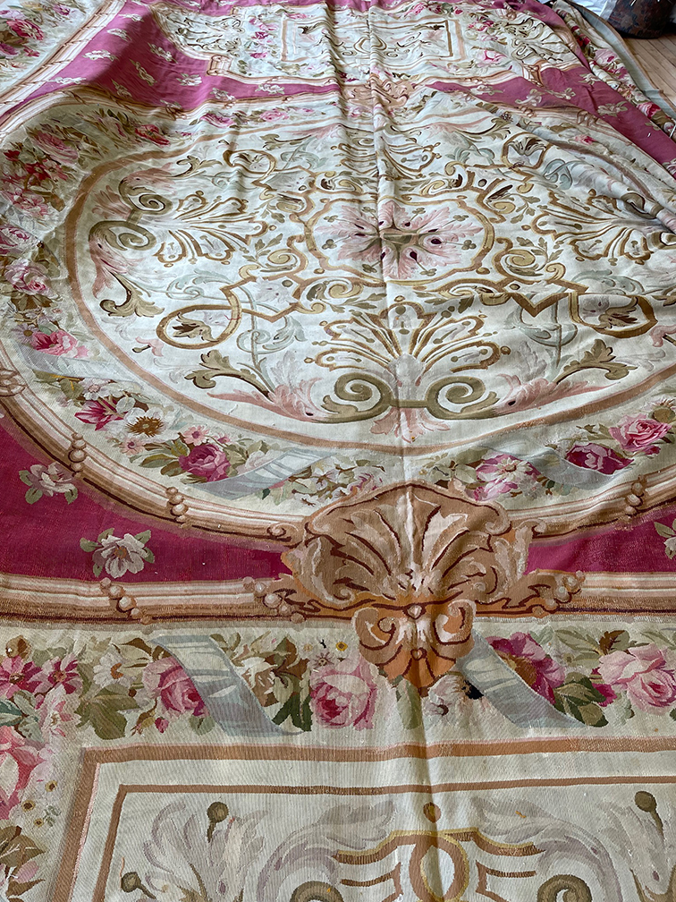 Antique aubusson Carpet - # 78275