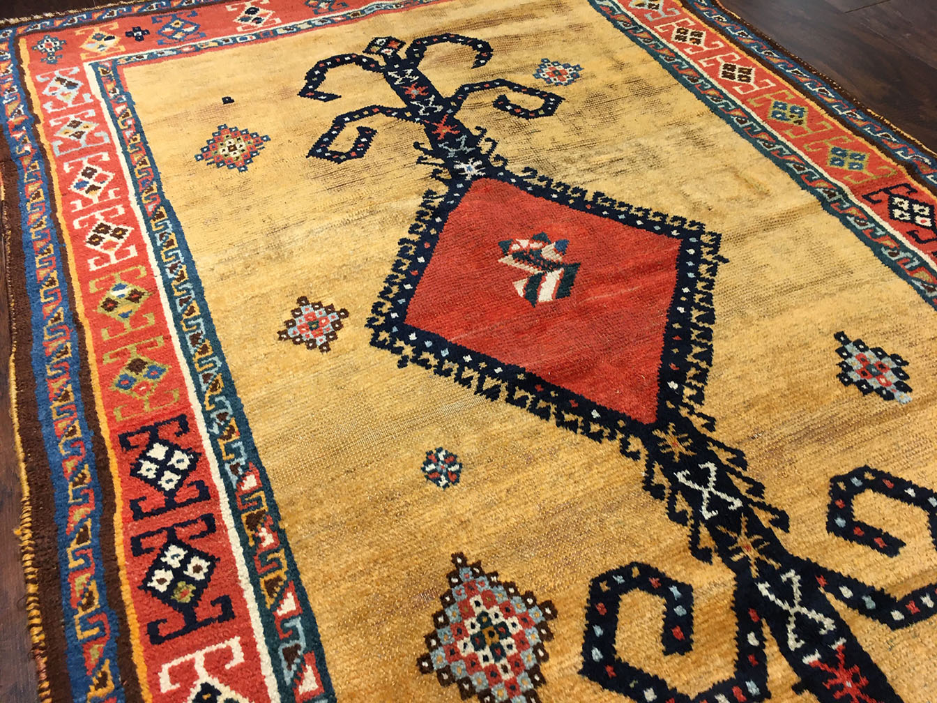 Bazar Oriental Rugs Antique Gabbeh Rug 4'1'' X 6'8'', Item 80123