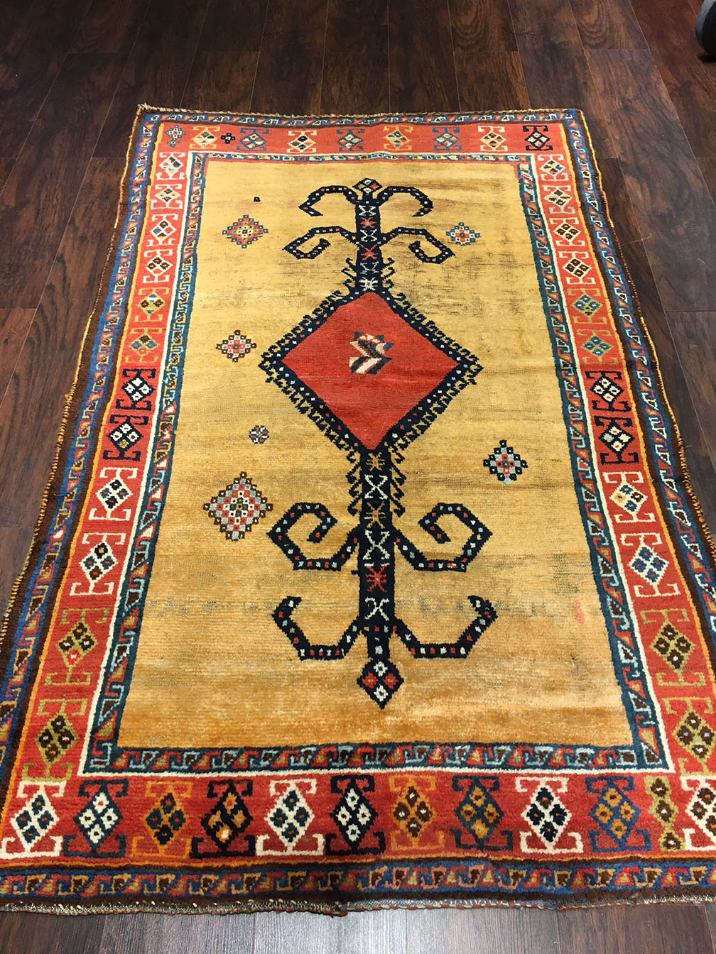 Bazar Oriental Rugs Antique Gabbeh Rug 4'1'' X 6'8'', Item 80123
