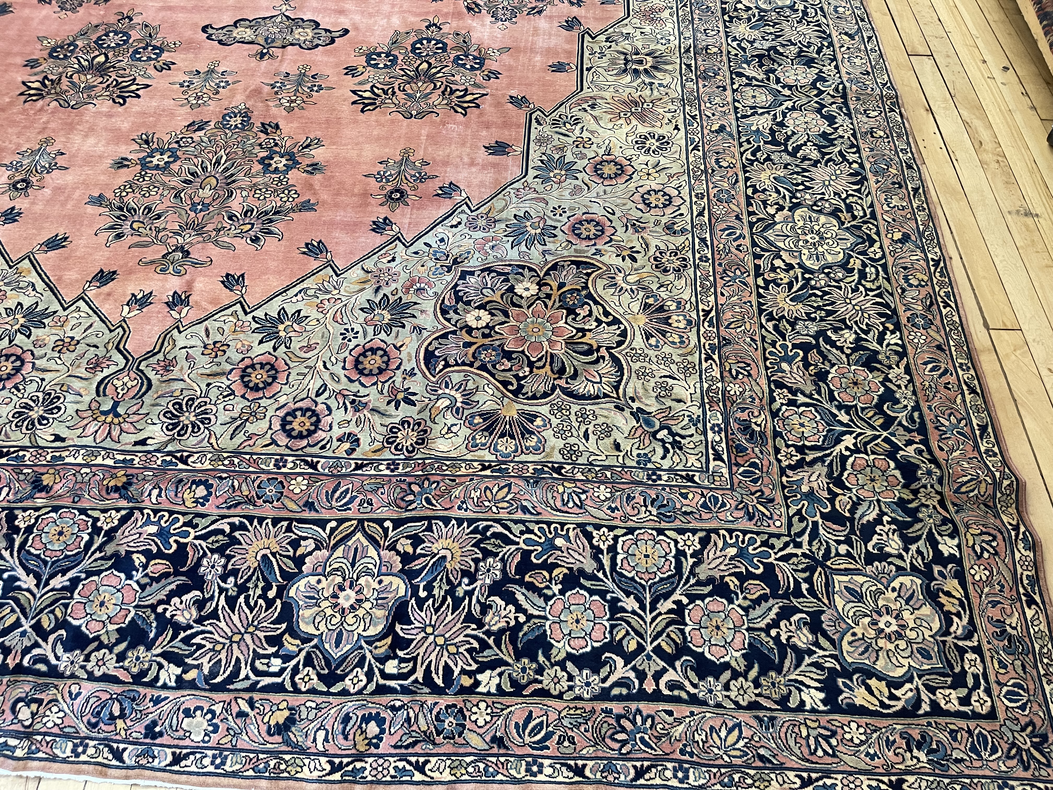 Antique kashan Carpet - # 78245