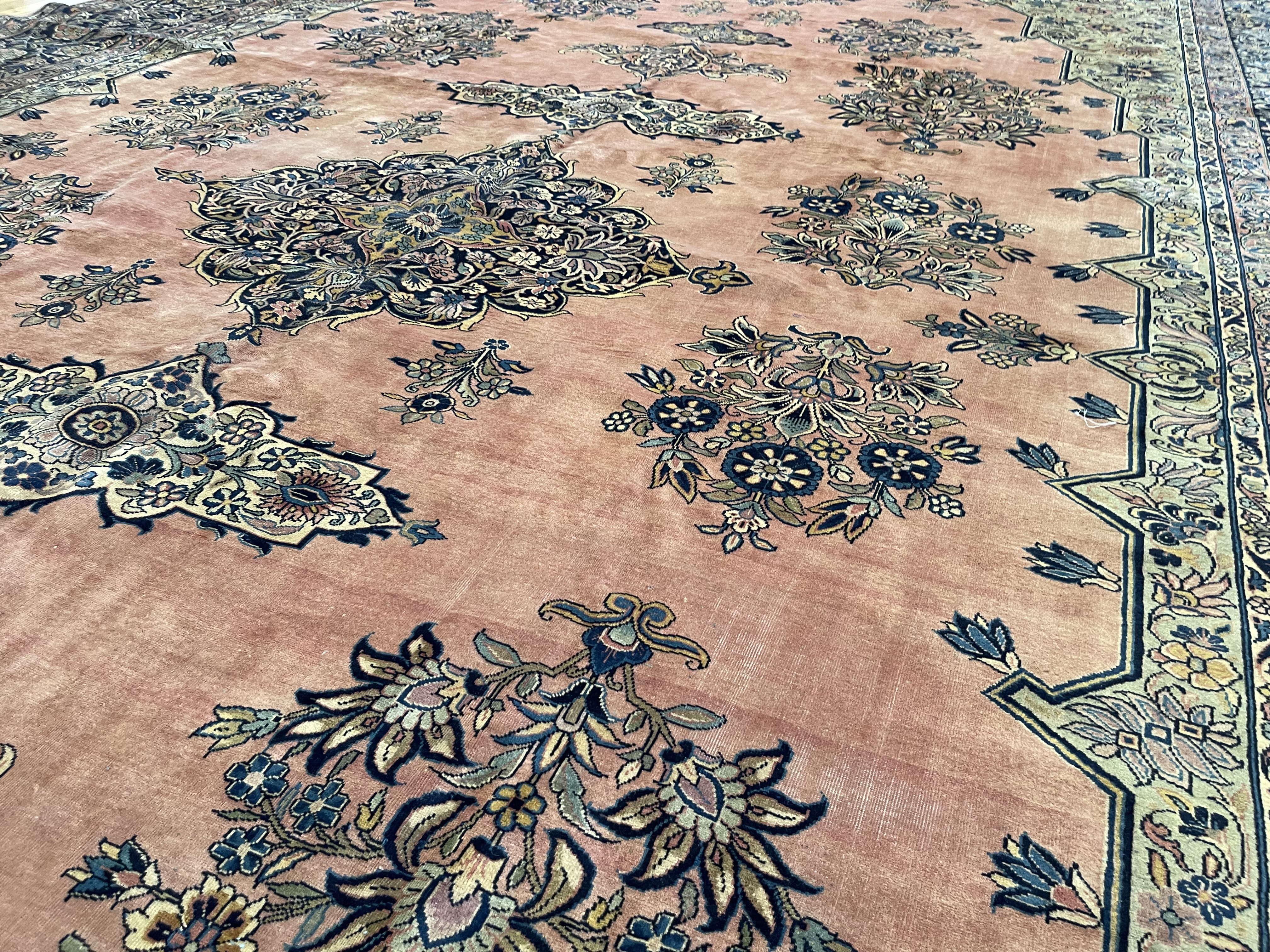 Antique kashan Carpet - # 78245