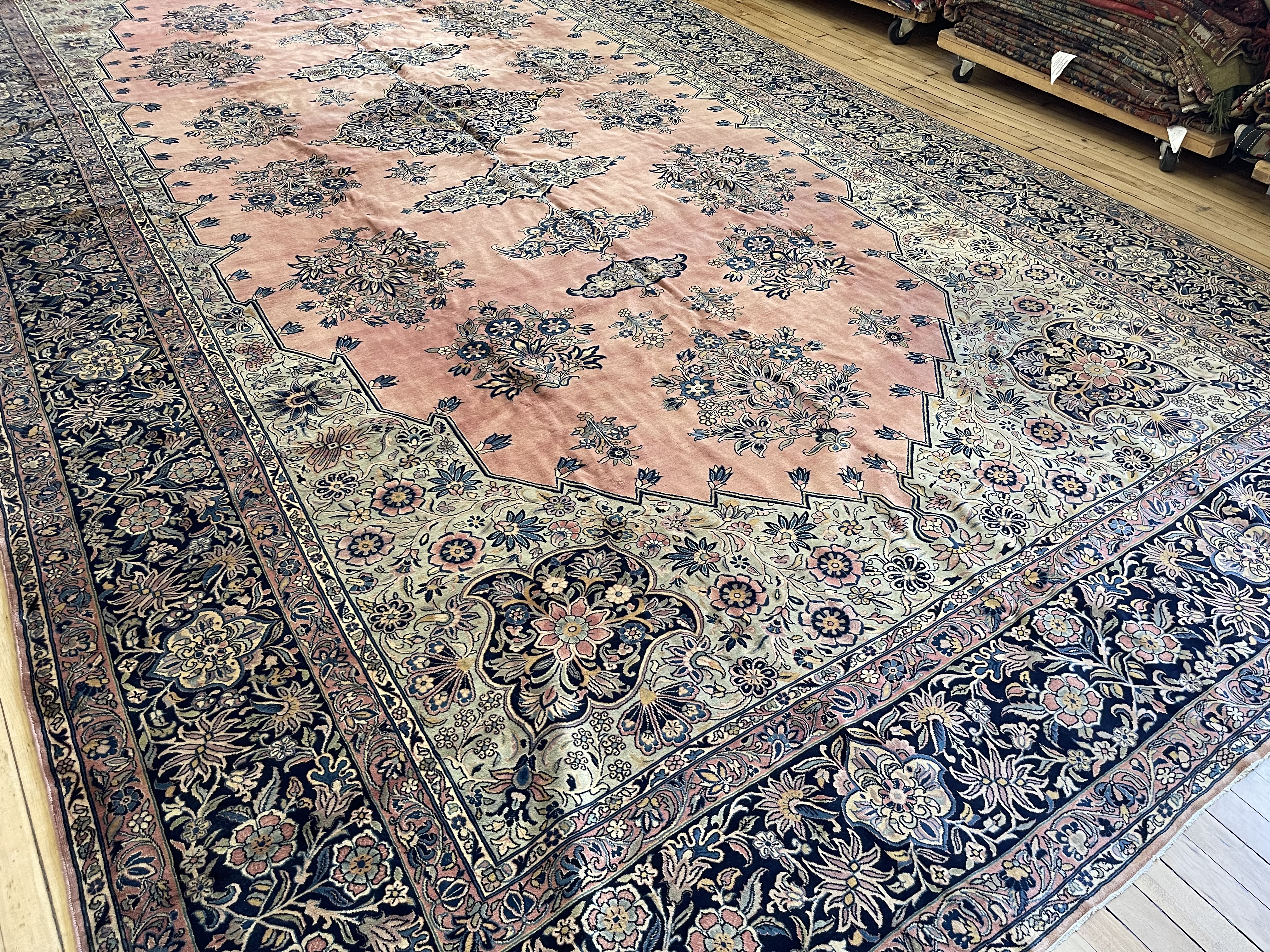 Antique kashan Carpet - # 78245