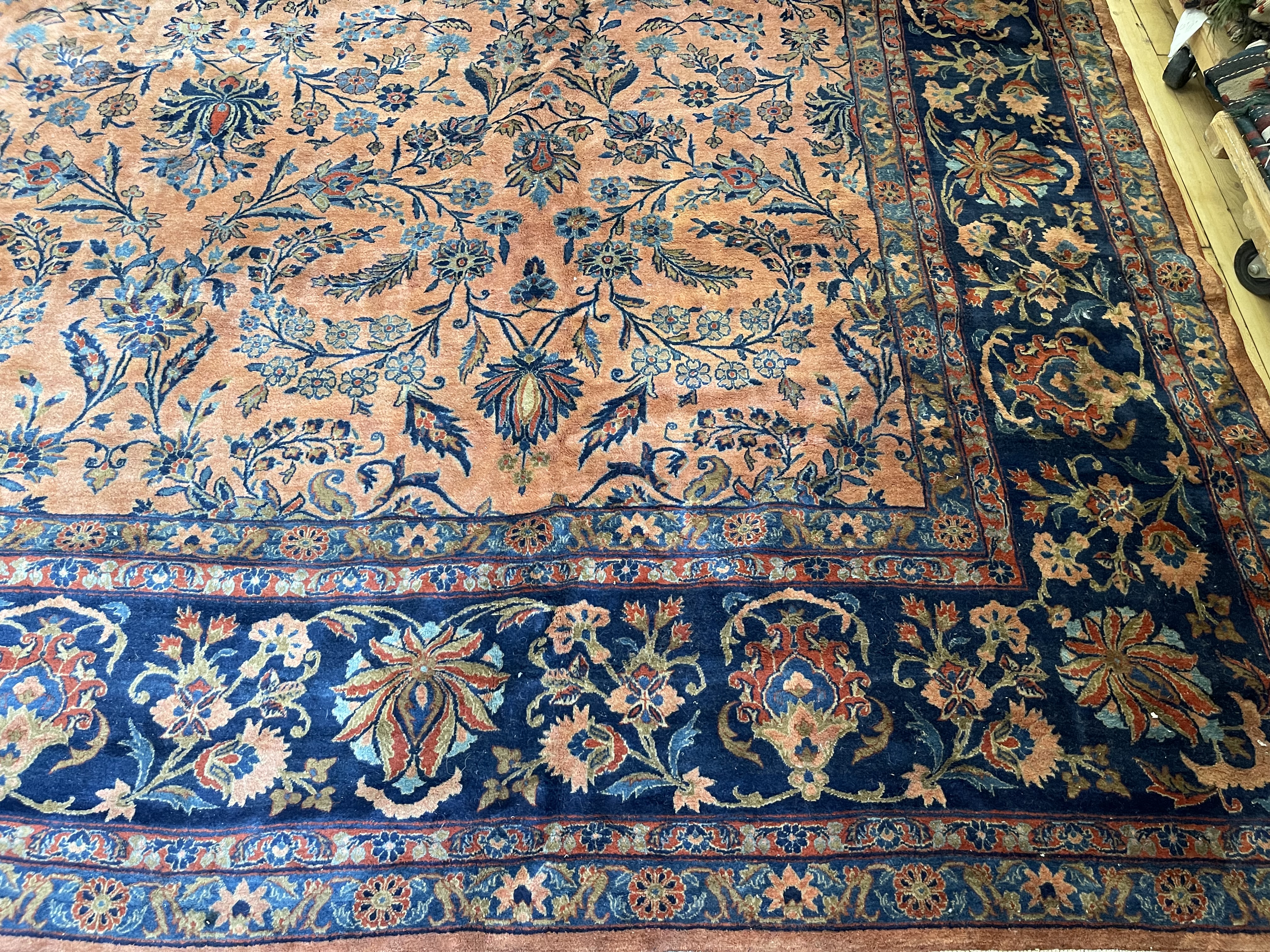 Antique kashan Carpet - # 78254