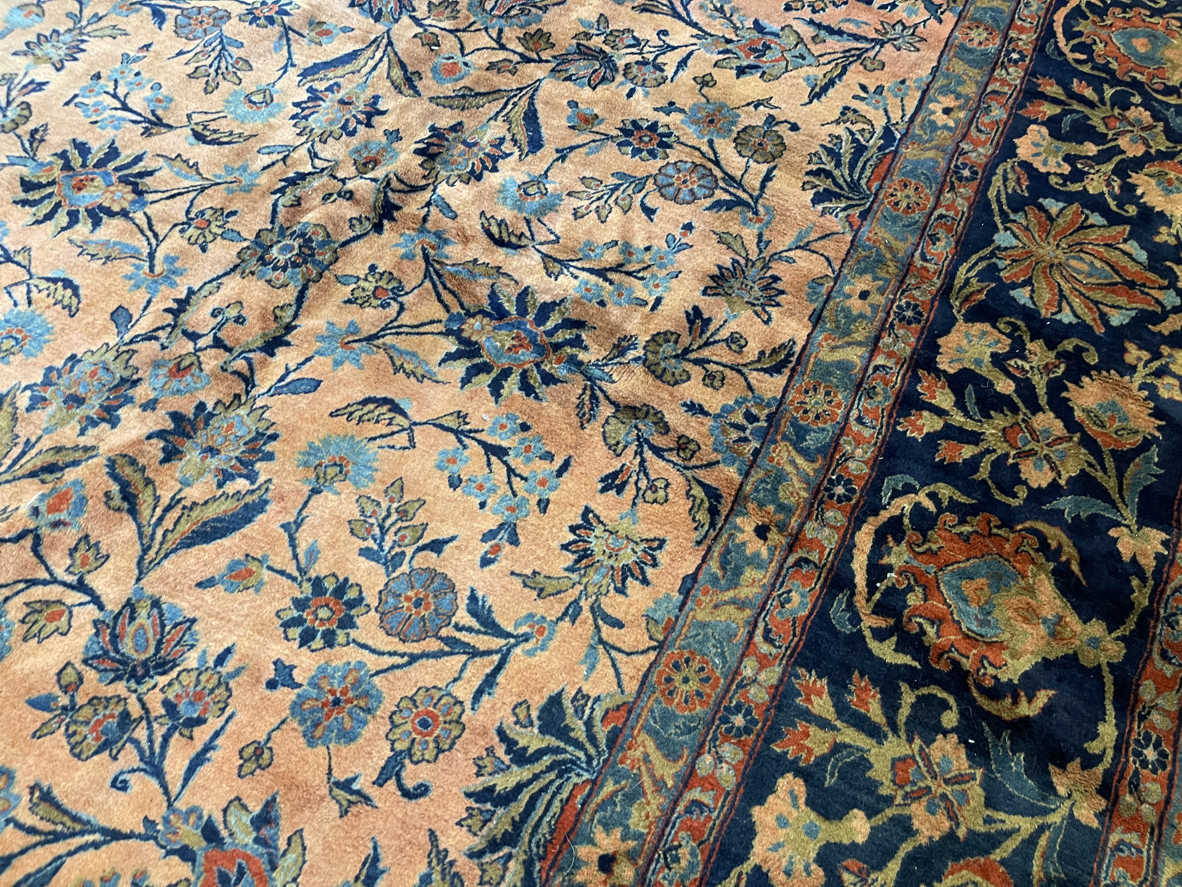 Antique kashan Carpet - # 78254