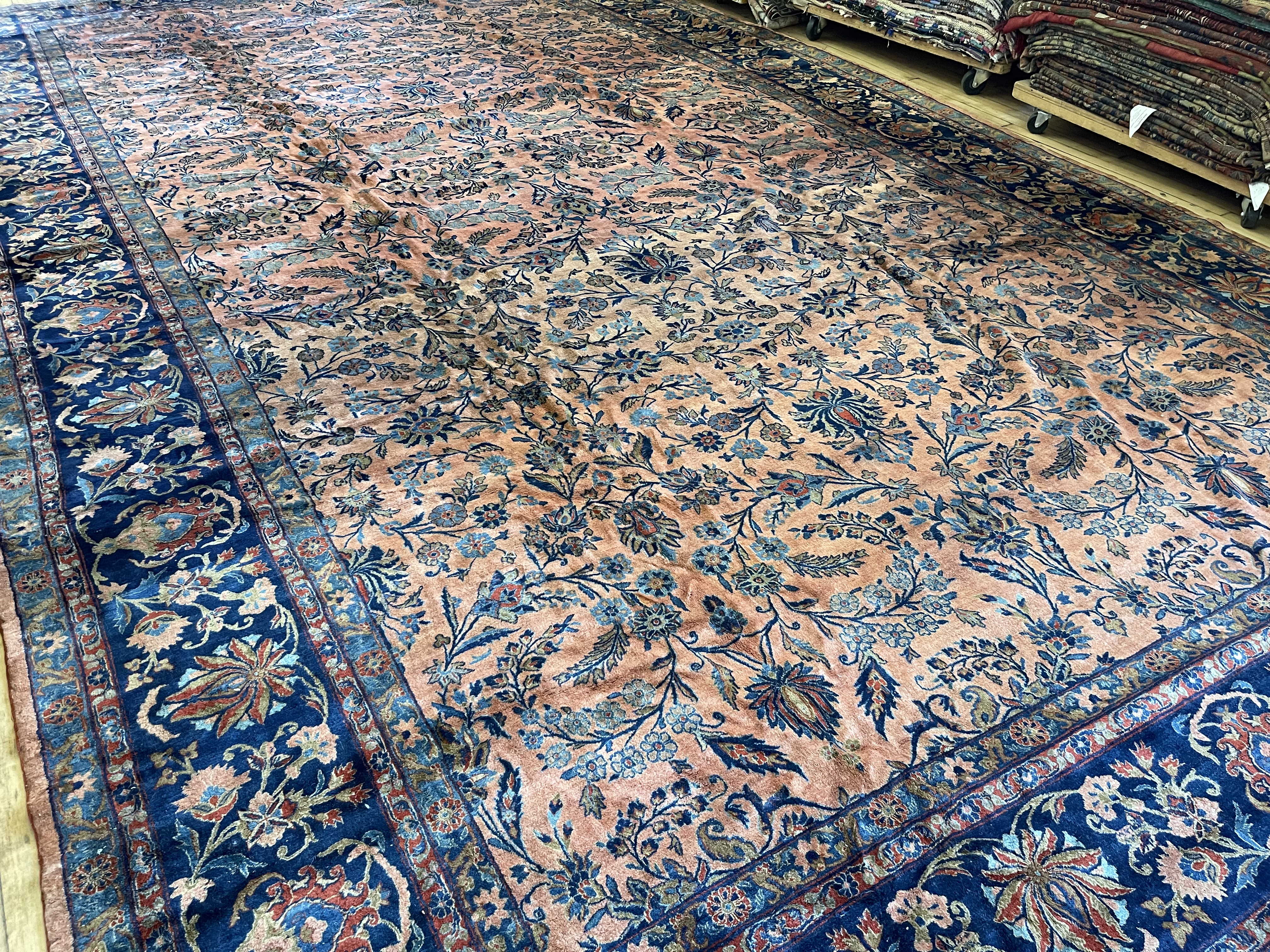 Antique kashan Carpet - # 78254