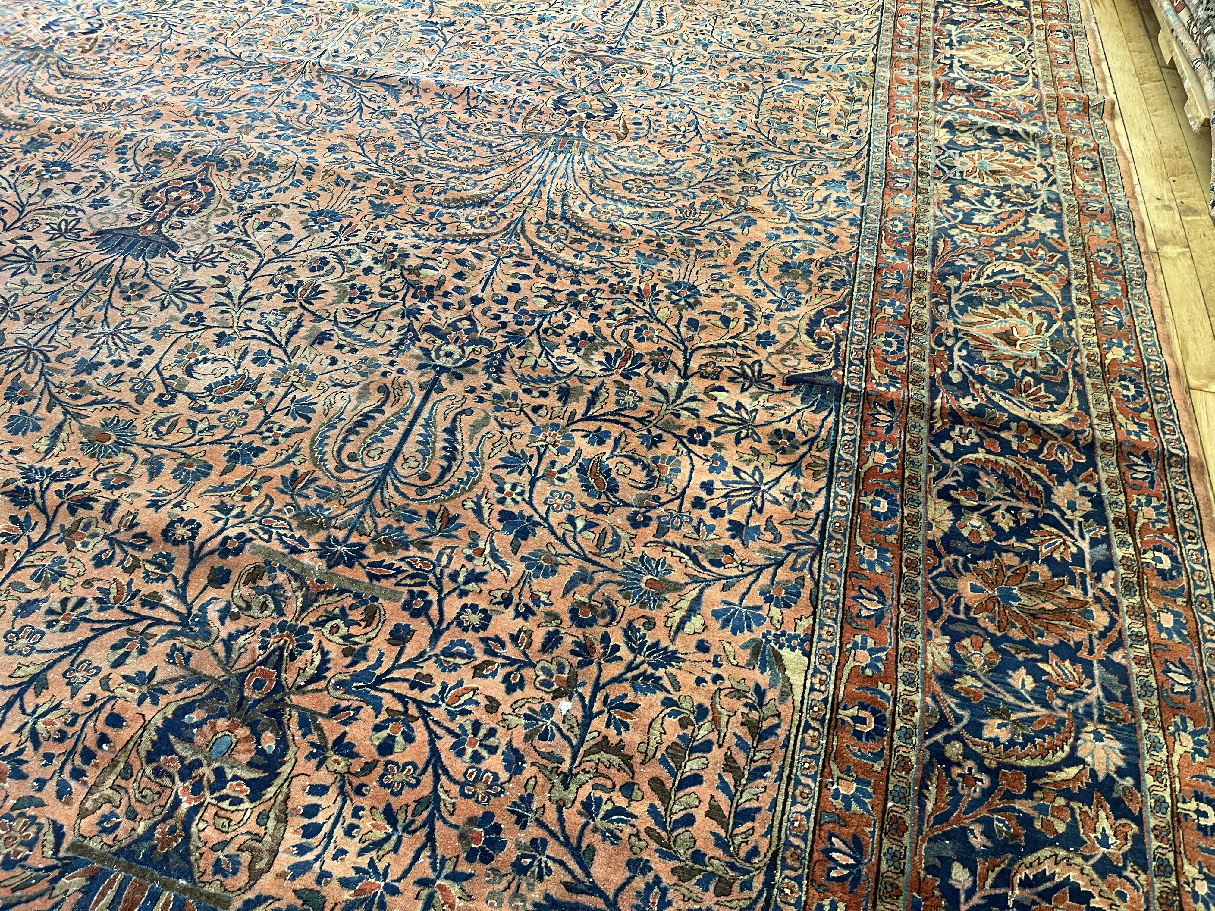 Antique kashan Carpet - # 78317
