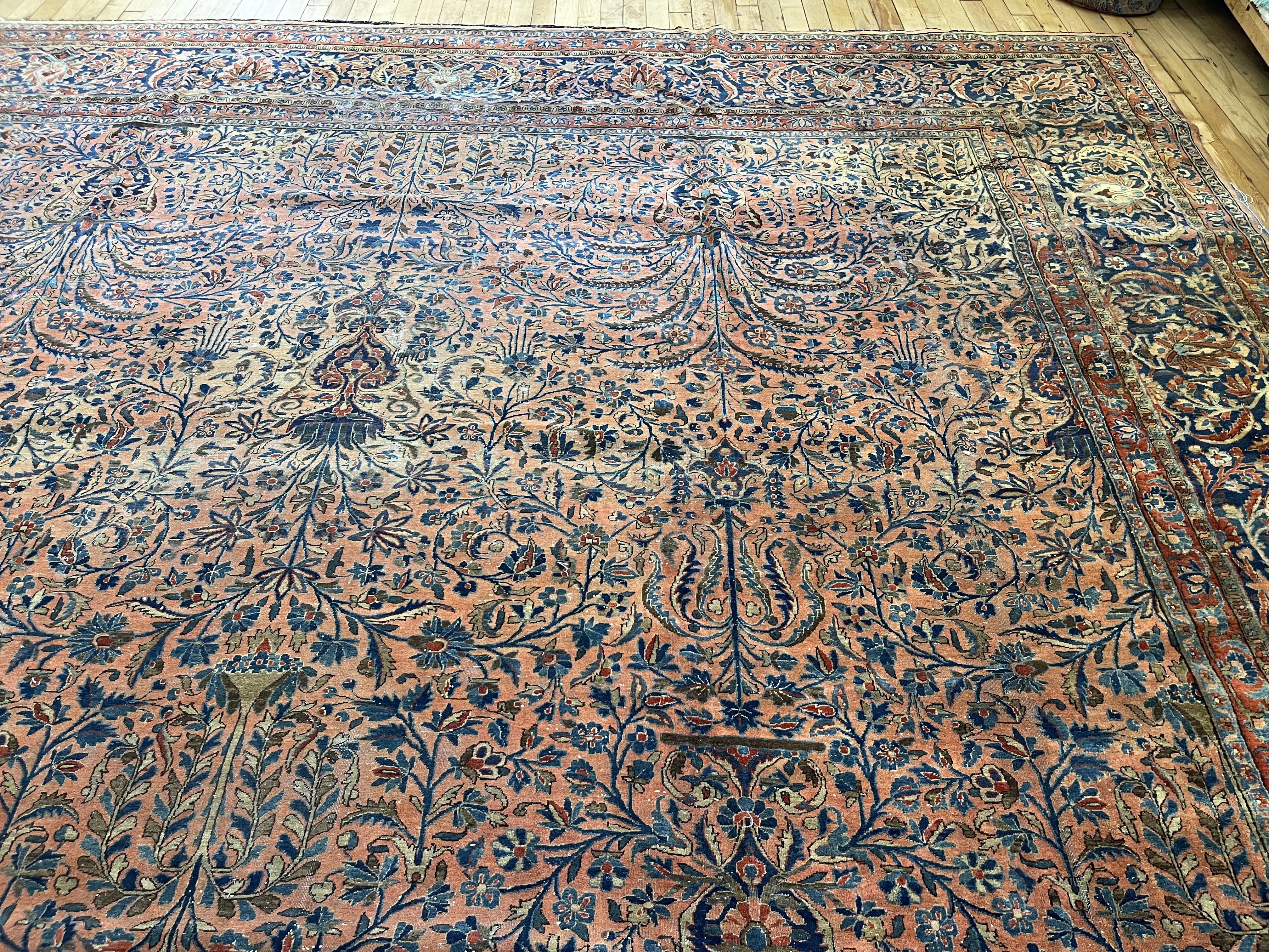 Antique kashan Carpet - # 78317