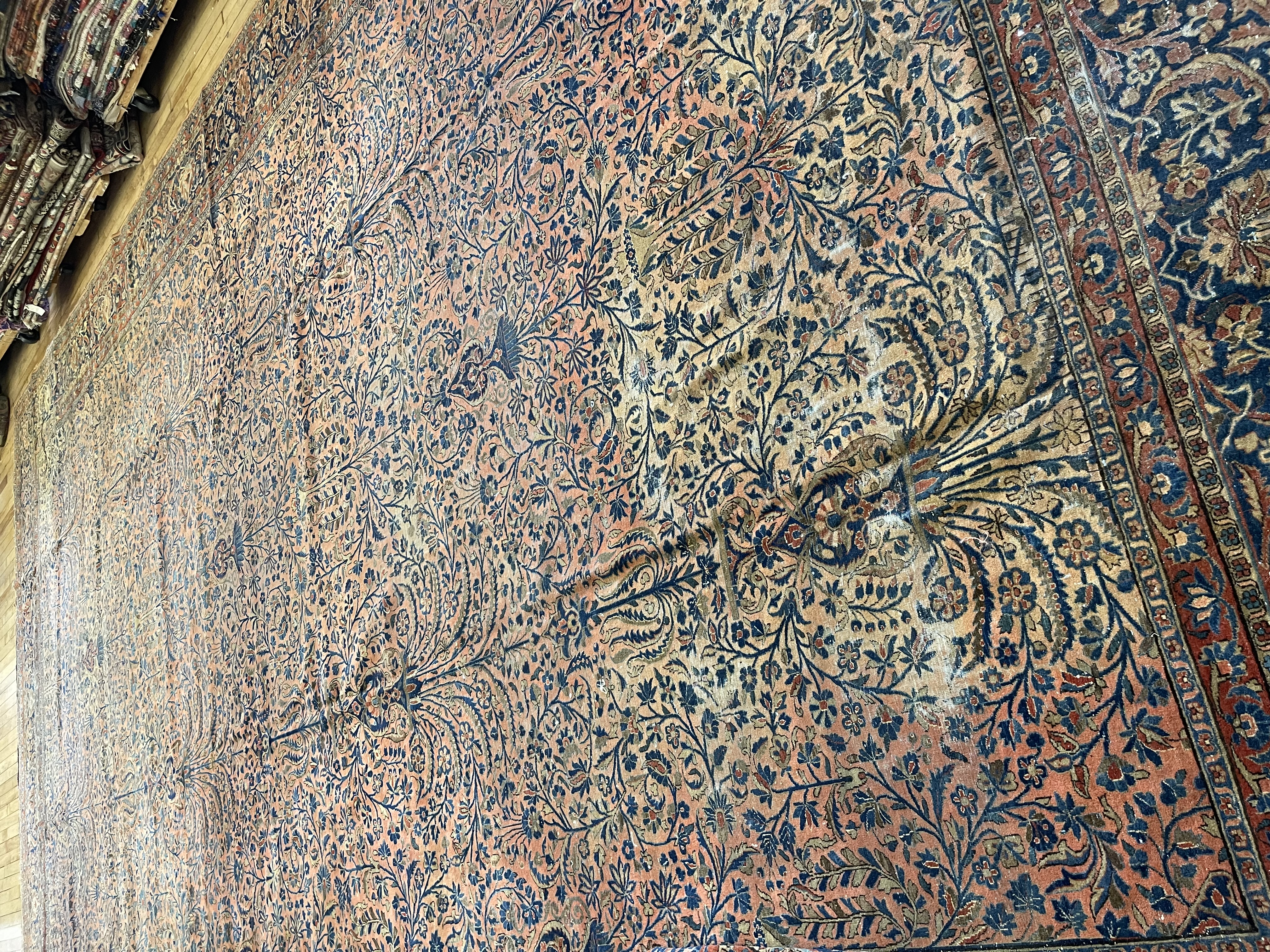 Antique kashan Carpet - # 78317