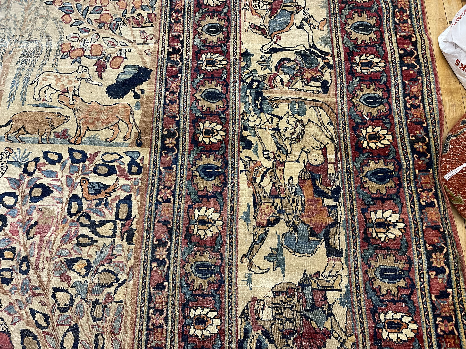 Antique kirman, lavar Carpet - # 58195