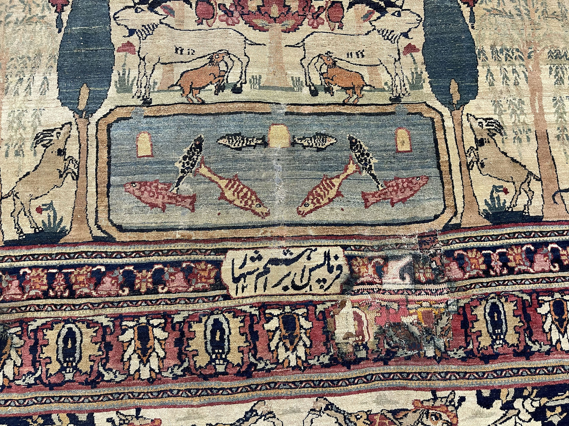 Antique kirman, lavar Carpet - # 58195