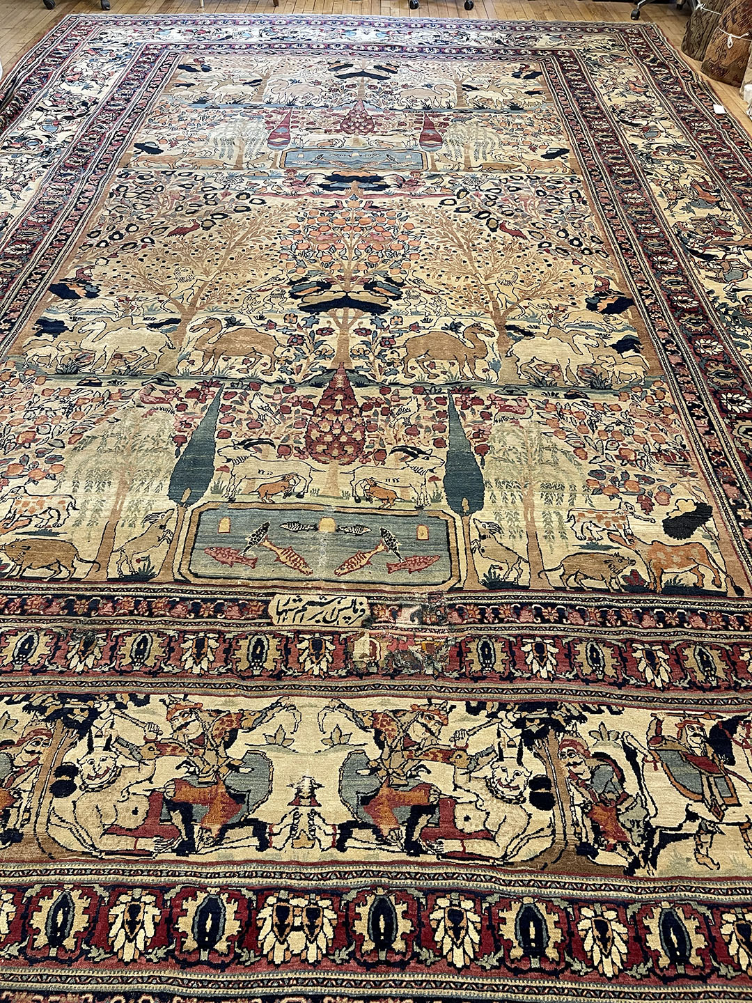 Antique kirman, lavar Carpet - # 58195