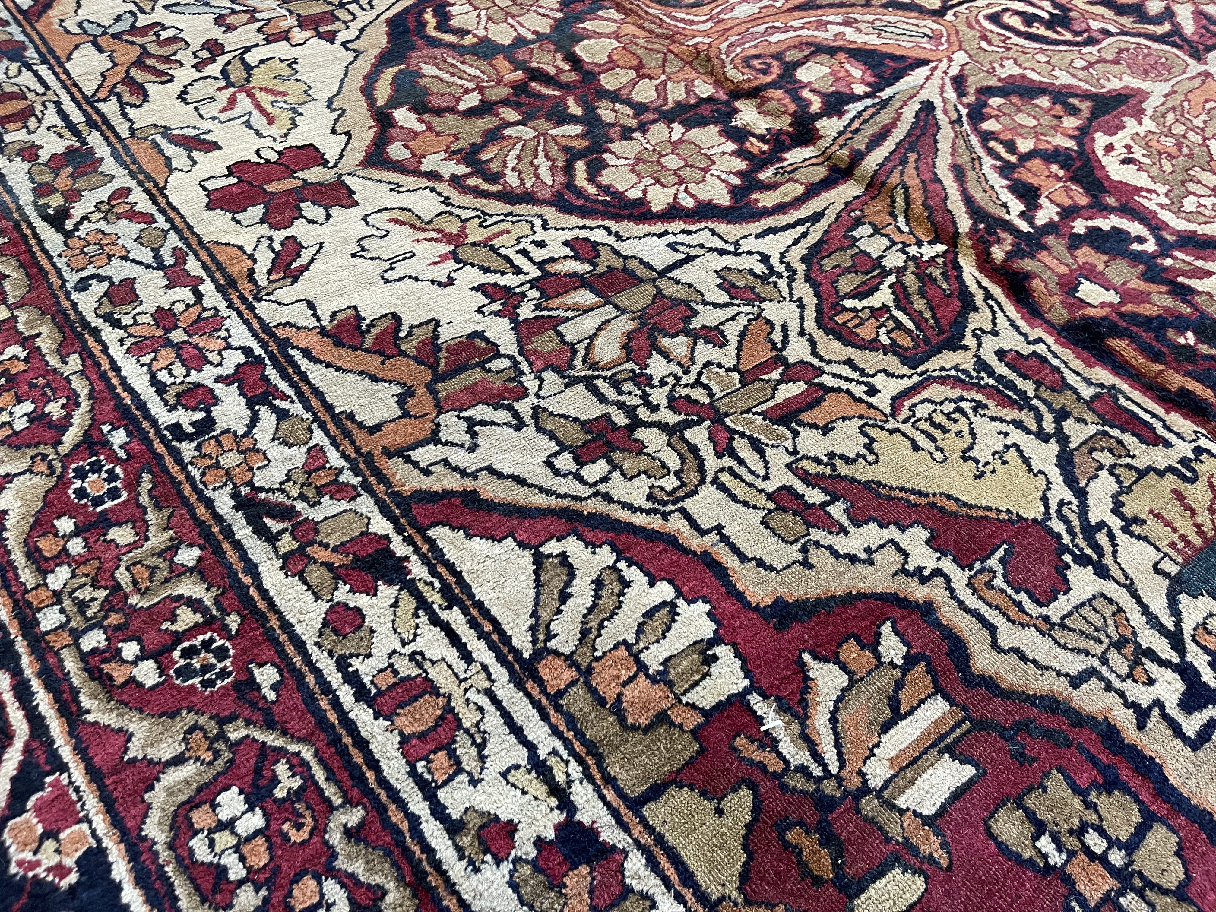 Antique kirman, lavar Carpet - # 78307
