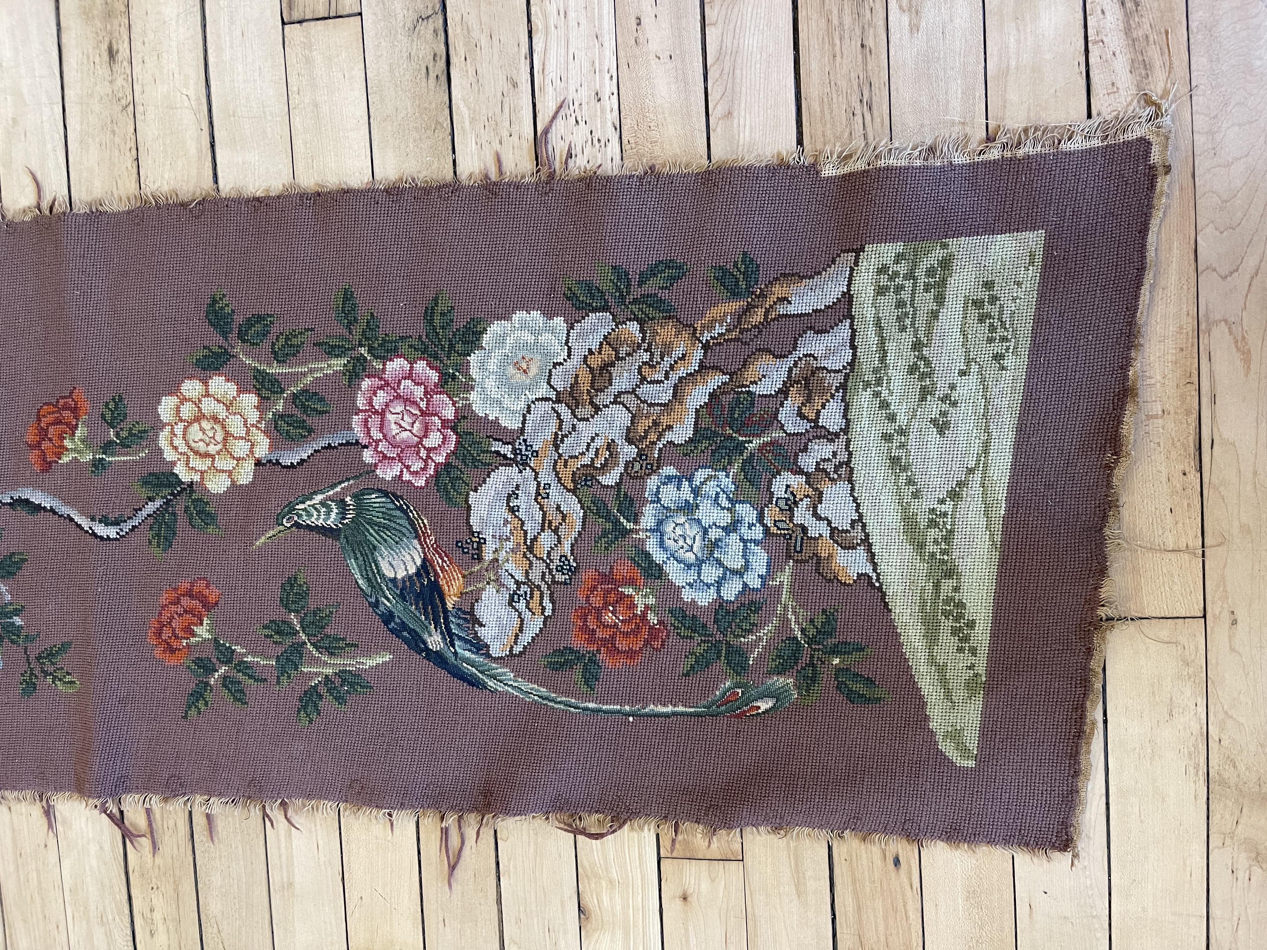 Antique needle point Runner - # 78348