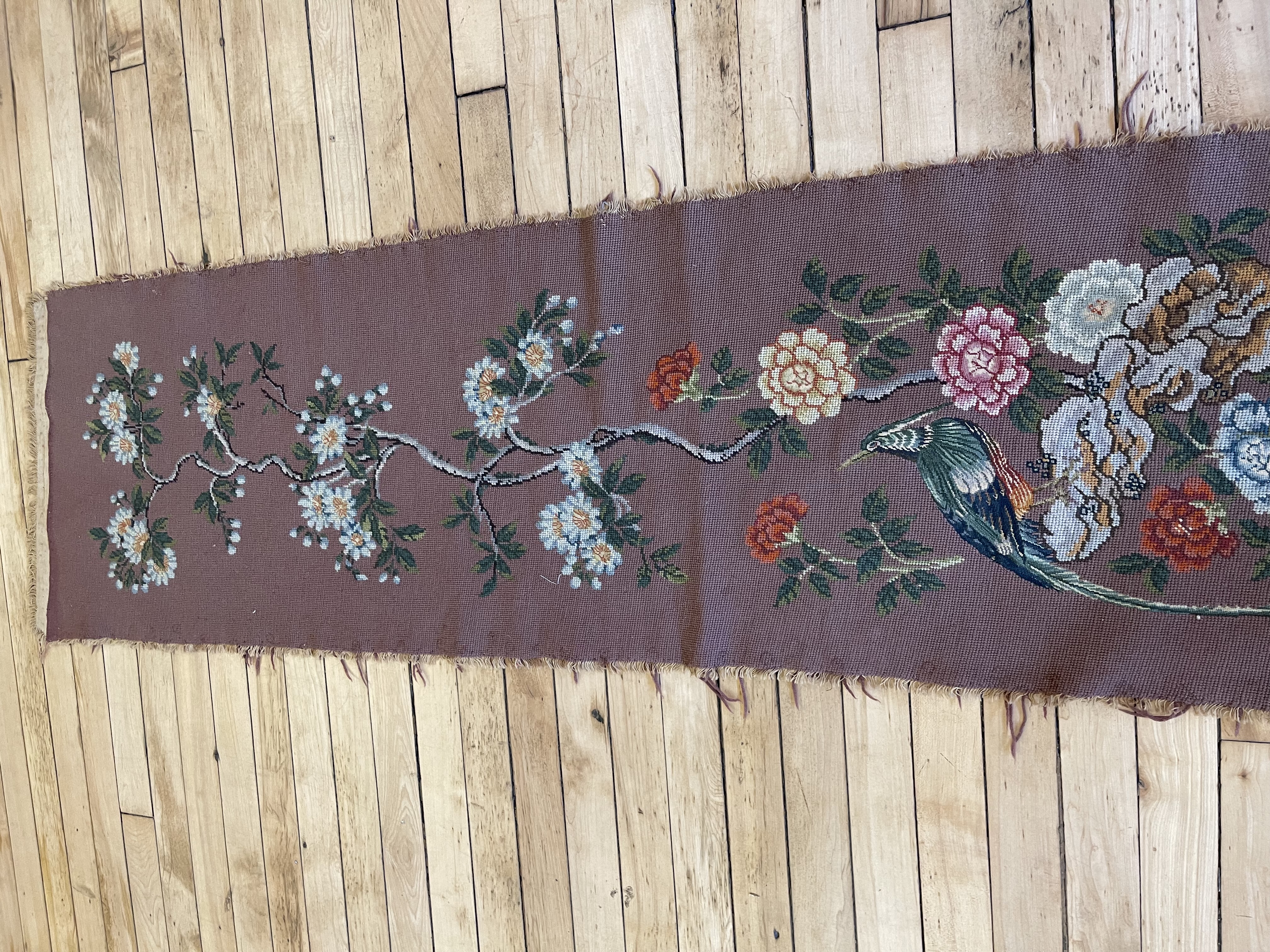 Antique needle point Runner - # 78348