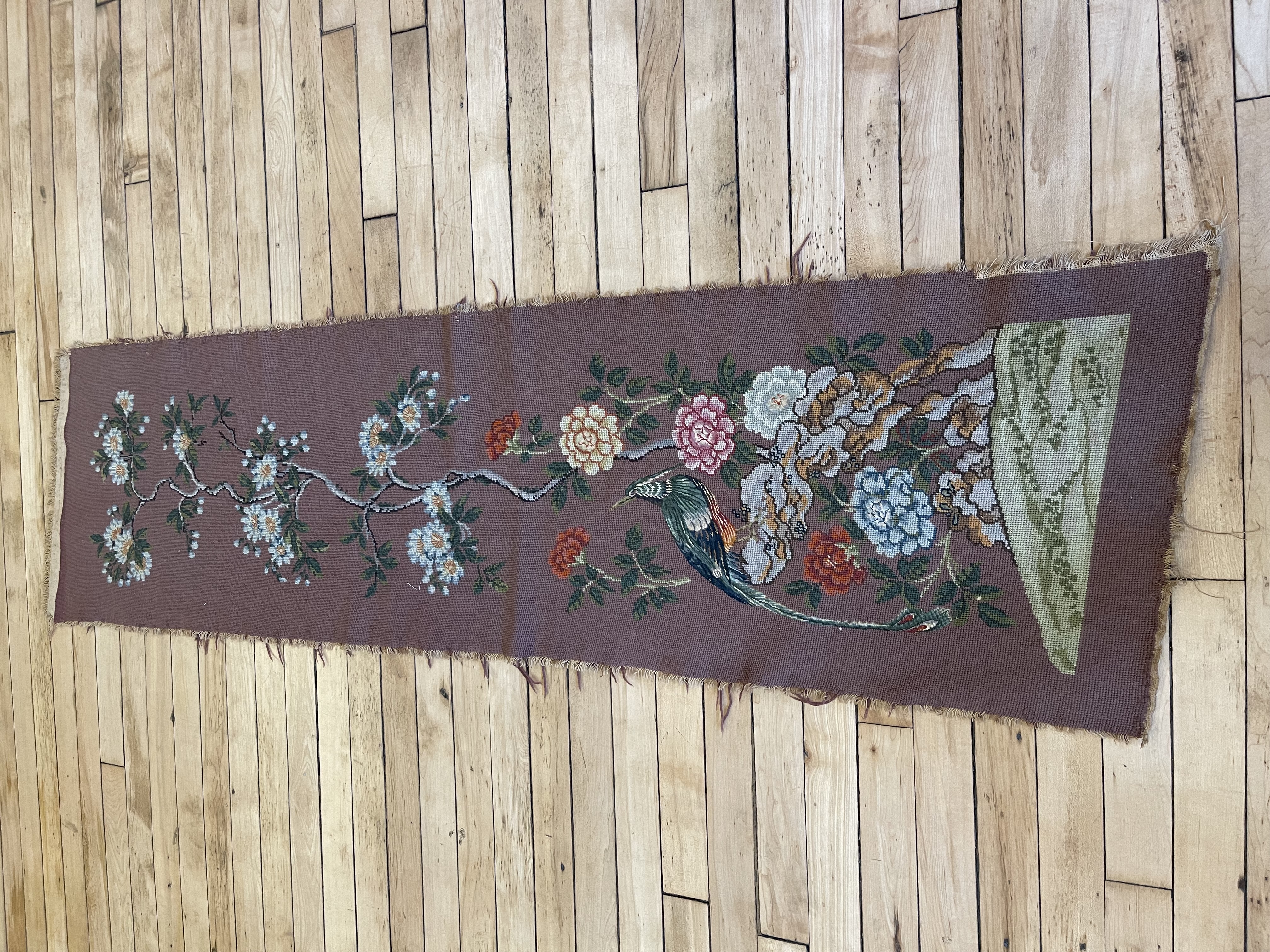 Antique needle point Runner - # 78348