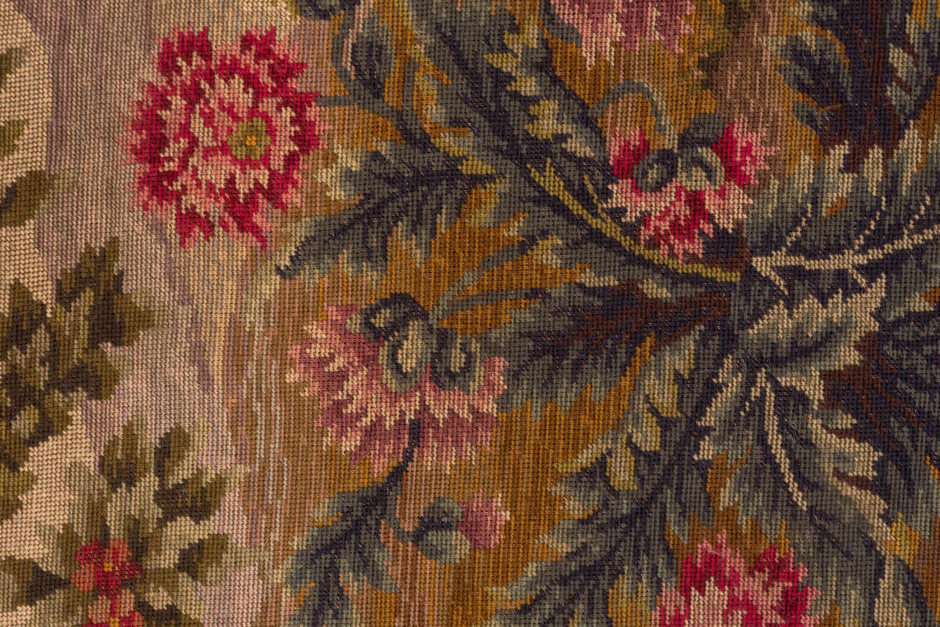 Antique needlepoint Rug - # 58182