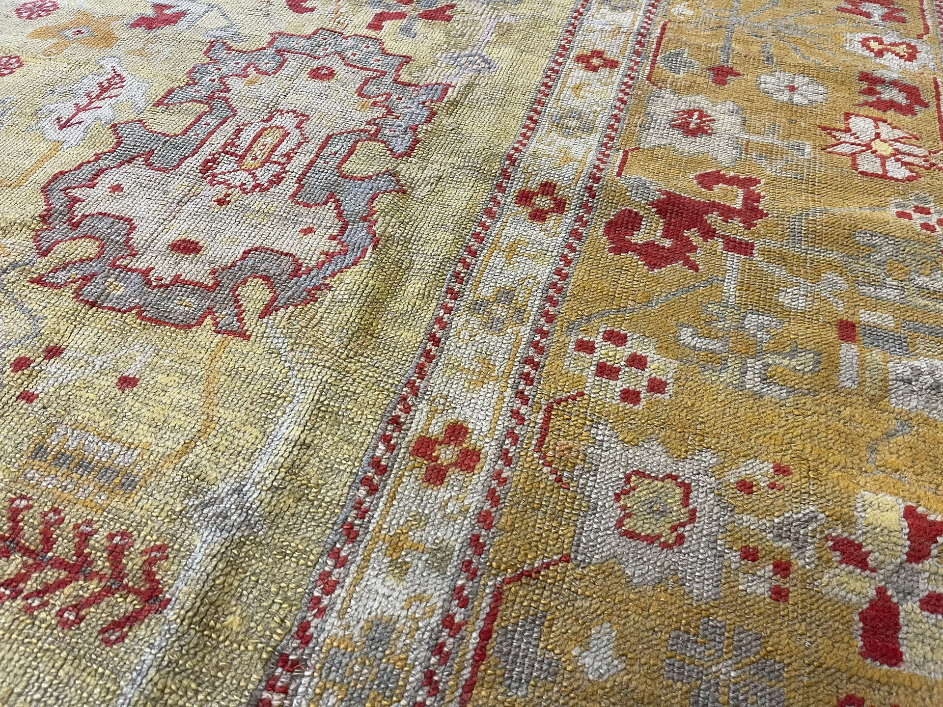 Antique oushak Carpet - # 58271