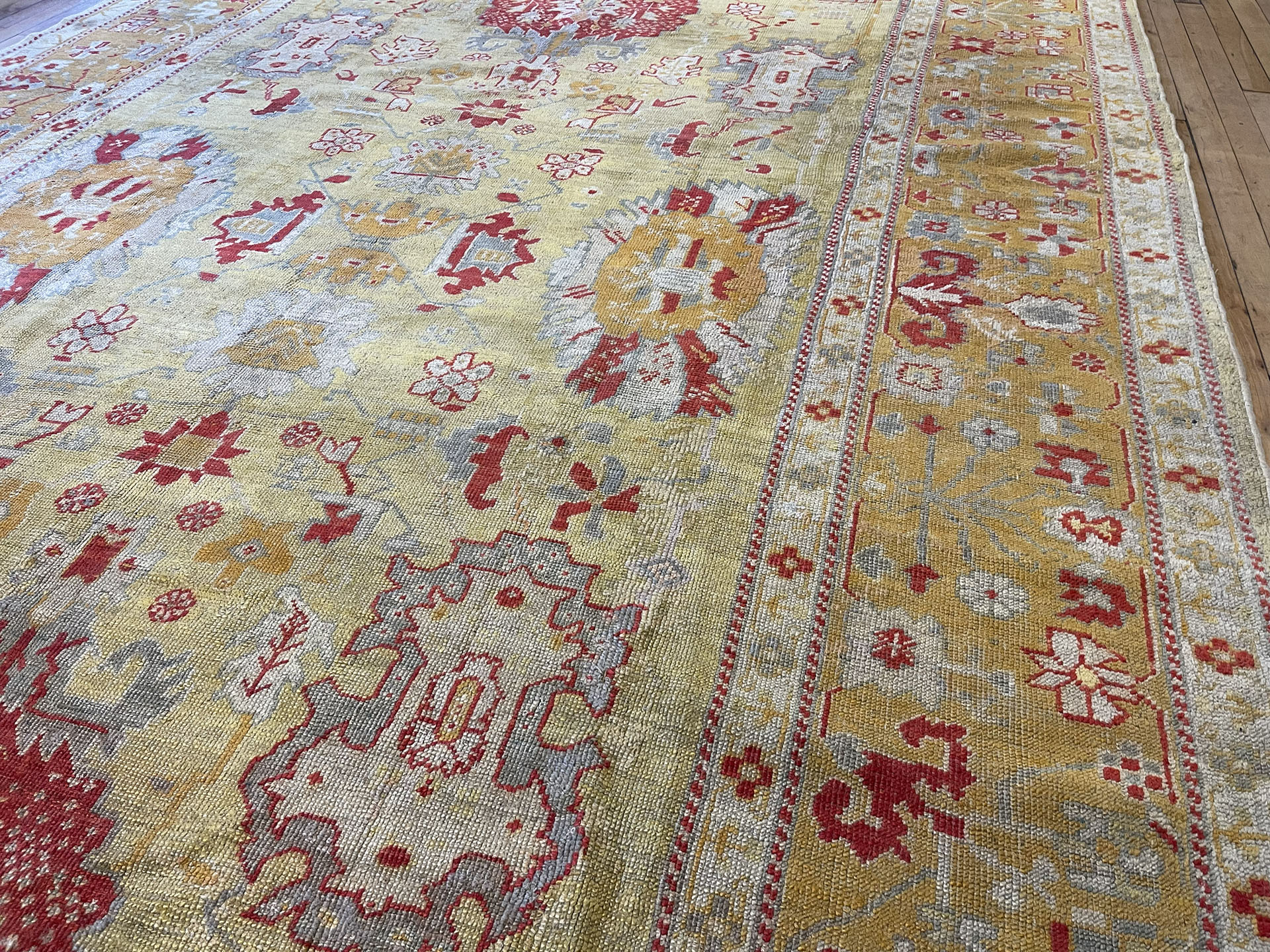 Antique oushak Carpet - # 58271