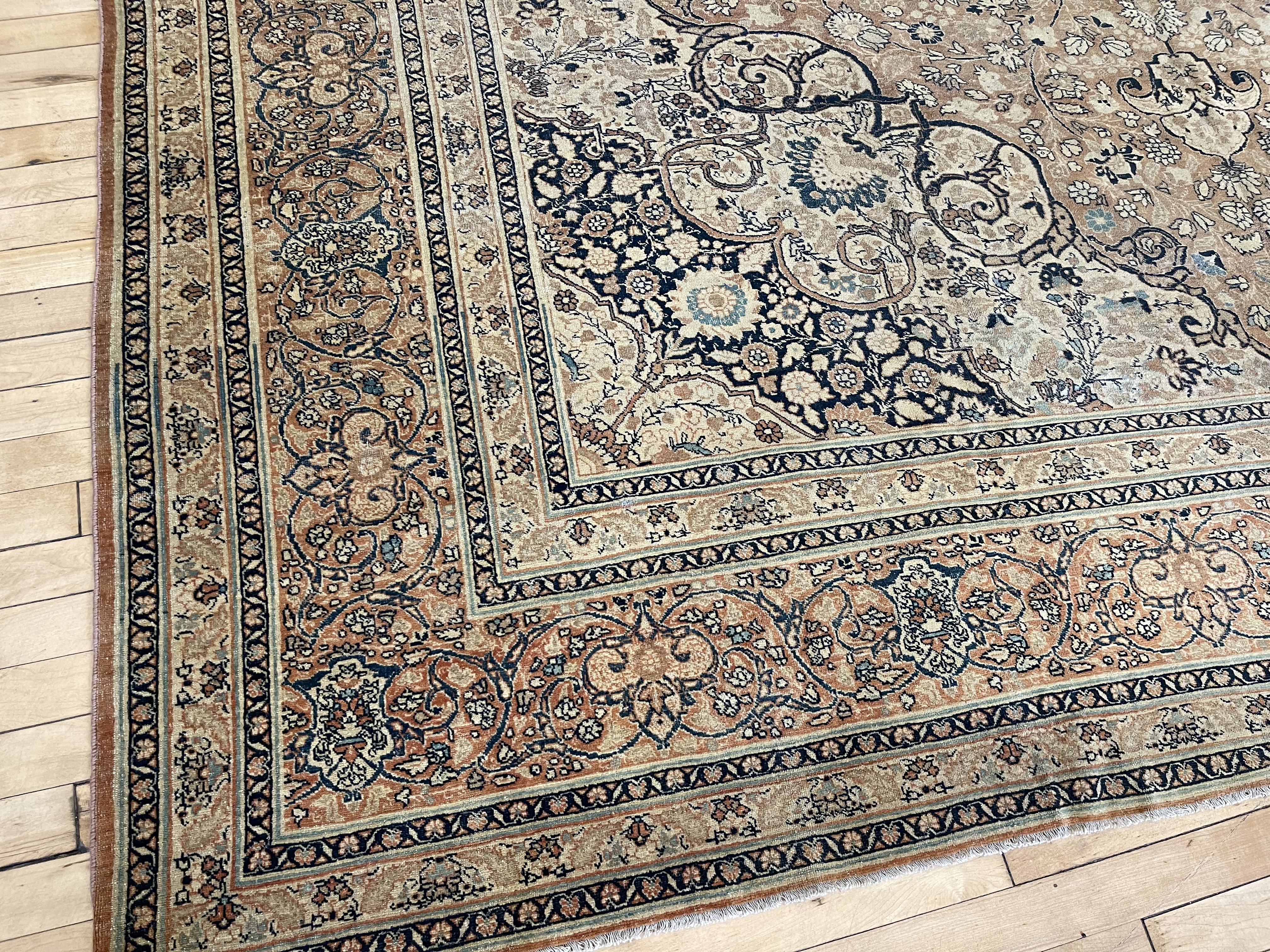 Antique tanriz Carpet - # 78238