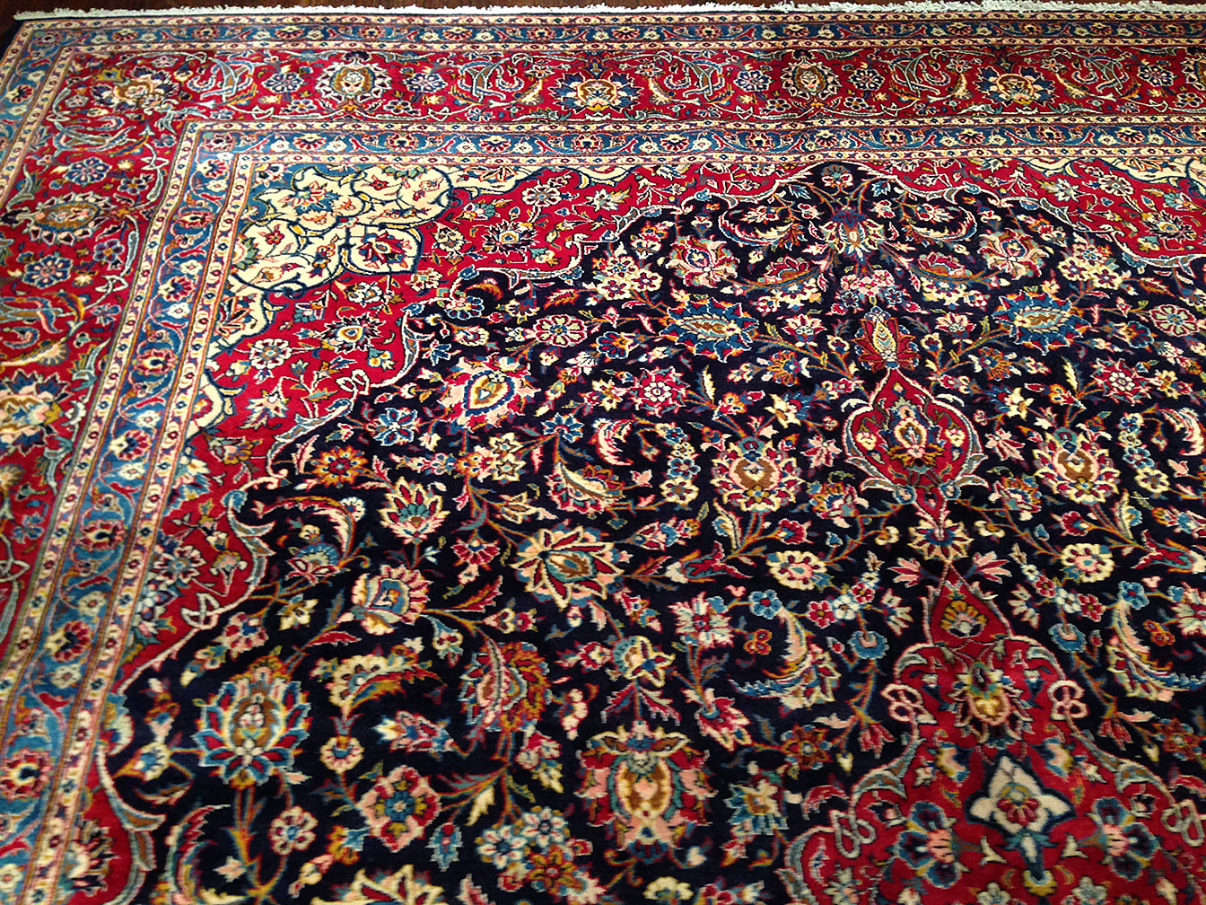 Vintage kashan Carpet - # 9510