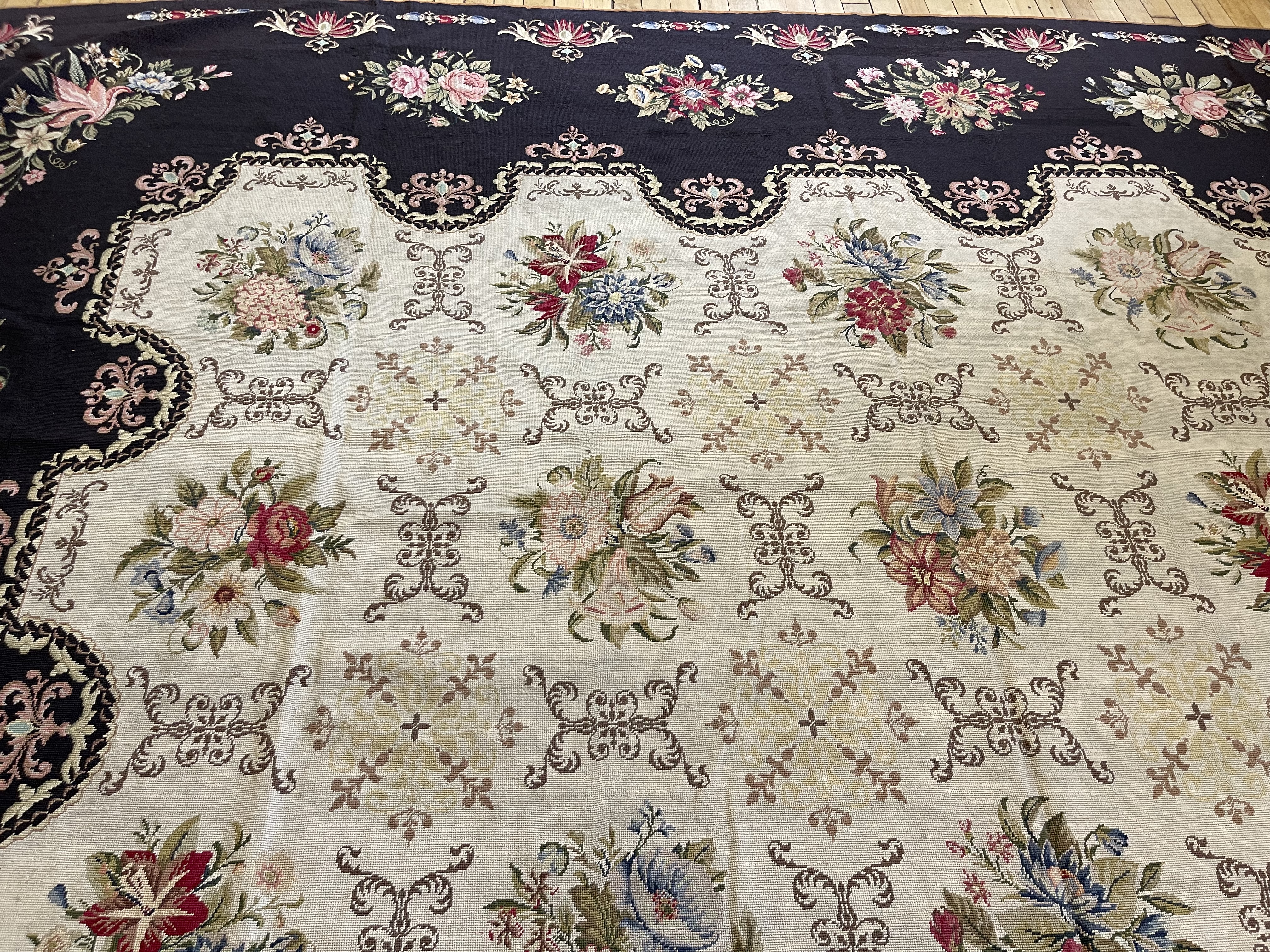 Vintage needlepoint Carpet - # 78361