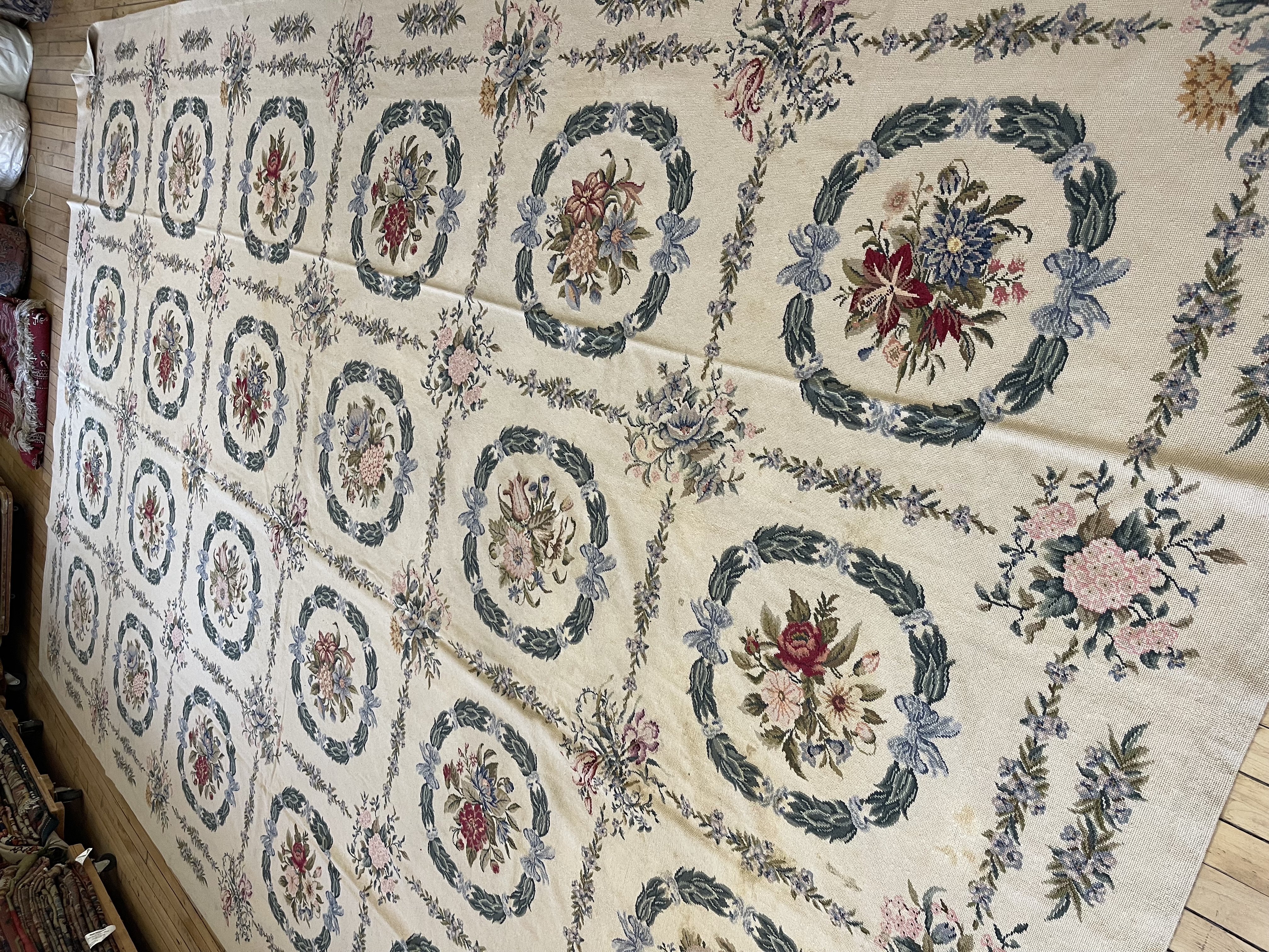 Vintage needlepoint Carpet - # 78363